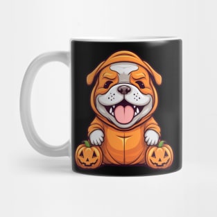 Kawaii Bulldog Halloween Mug